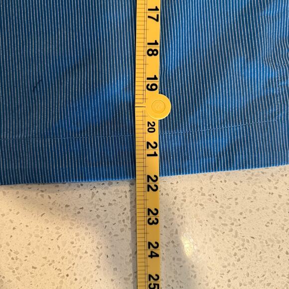 Madewell Blue Pin Striped Square Neck Cotton Top Size M Parisian Chic Capsule - Picture 8 of 8